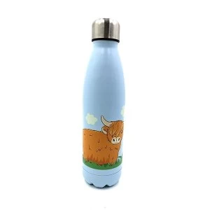 Image of Highland Coo Cow Reusable Stainless Steel Hot & Cold Thermal Insulated Drinks Bottle 500ml