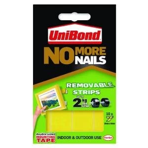Image of Unibond No More Nails Removable Strips Pack of 10 781739