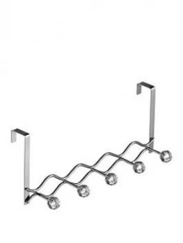 Image of Premier Housewares Chrome 5-Hook Over Door Hanger