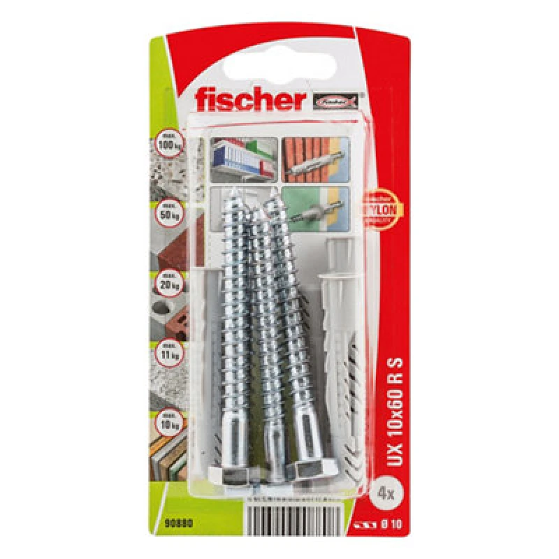 Image of Fischer Fischer 090880 UX 10 x 60 R S K NV Universal dowel 60 mm 1 Set 090880