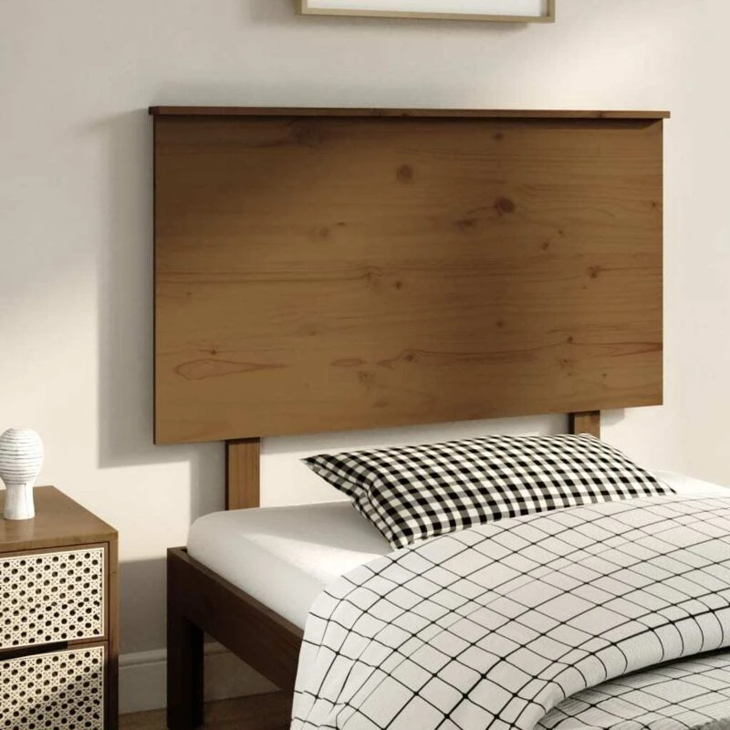 Image of VIDAXL Bed Headboard Honey Brown 104x6x82.5cm Solid Wood Pine Vidaxl 8720287010395