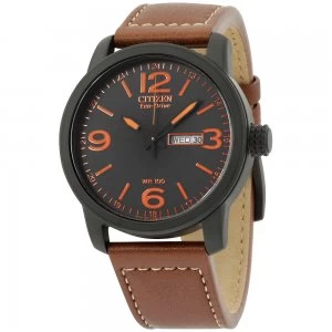 Image of Citizen Eco-Drive Chandler Mens Leather Strap Watch BM8475-26E - Brown