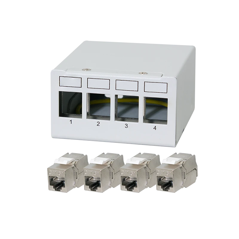 Image of LogiLink Patch panel 4 port with 4 Cat.6A Keystone modules