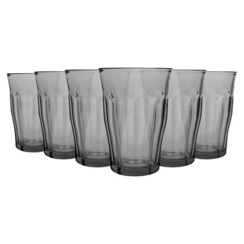 Image of Duralex Picardie Highball Glasses - 360Ml - Grey - Pack Of 6