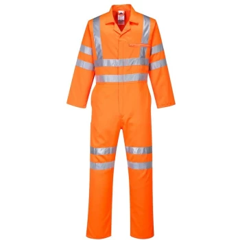 Image of Portwest - RT42ORRS - sz S Hi-Vis Poly-cotton Coverall RIS - Orange