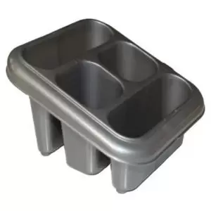 Image of Tontarelli Silver Effect Cutlery Drainer, (W)165mm