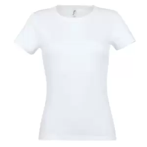 Image of SOLS Womens/Ladies Miss Short Sleeve T-Shirt (S) (White)