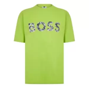 Image of BOSS Lotus Logo T-Shirt - Green