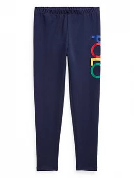 Image of Ralph Lauren Girls Polo Leggings - Navy, Size Age: 4 Years, Women