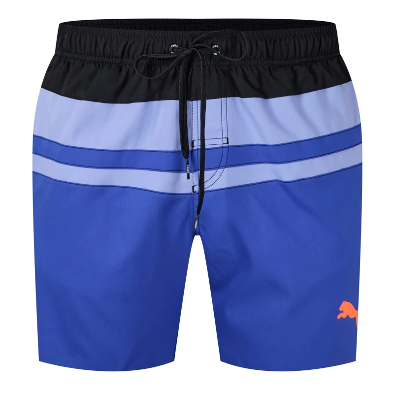 Image of Puma Logo Swim Shorts Mens - Blue Blue S
