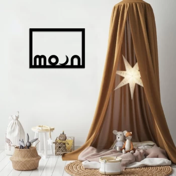 Image of Moon - Black Decorative Metal Wall Accessory