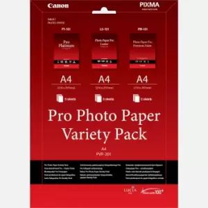 Image of Canon PVP- 201 Pro Photo Paper Variety Pack A4 - 15 Sheets