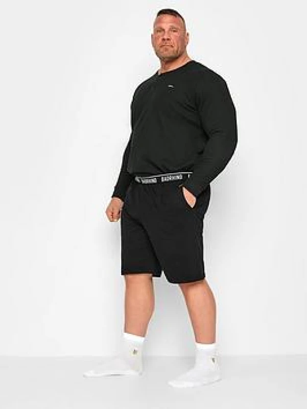 Image of BadRhino BadRhino Men Mens Lounge Shorts in Black Size: 7-8X-Large Black 7-8XL Male 5063110192121