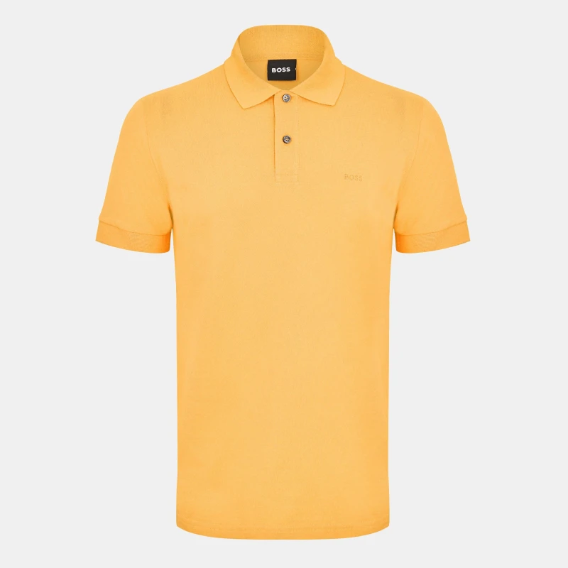 Image of Boss Mens Firenze Short-Sleeve Polo Shirt Medium Orange male S