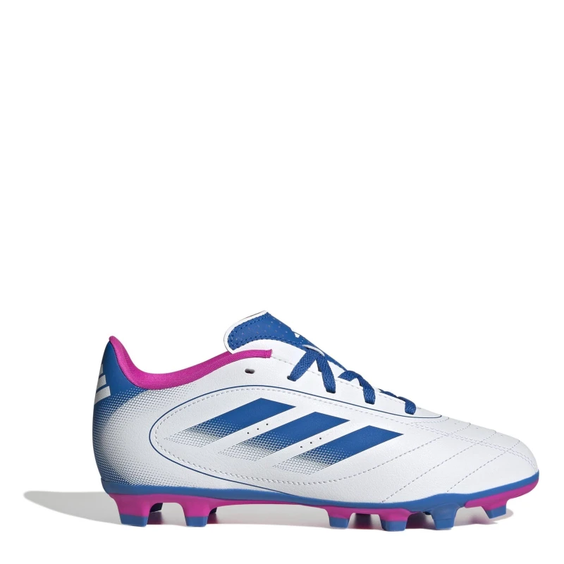 Image of adidas Goletto VIII Firm Ground Football Boots Kids White/Blue/Pink male C10 (28)