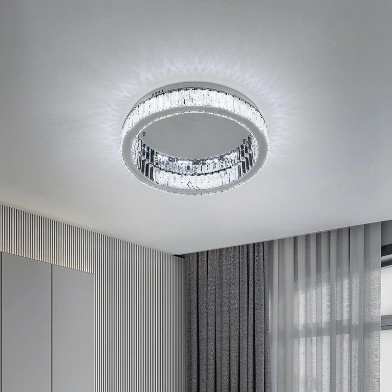 Image of Kabinet UK Modern Round Crystal Ceiling Light White unisex One size