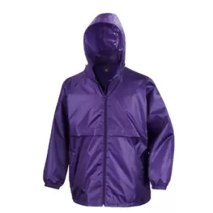 Image of Result Mens Core Adult Windcheater Water Repellent Windproof Jacket (M) (Purple)