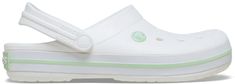 Image of Crocs Unisex Crocband Clogs White/Serene Green M11