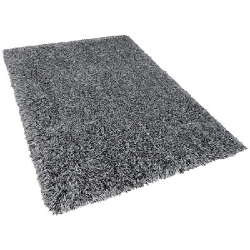 Image of Beliani Shaggygy Rug Cide Black/ White 200 X 300 Cm