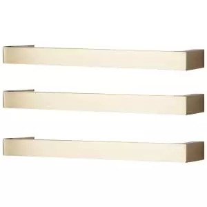 Image of Towelrads Elcot Brushed Brass Dry Electric Towel Bars - 450mm