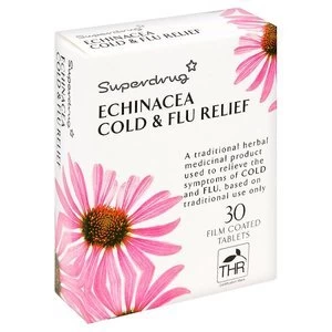 Image of Superdrug Echinacea Cold and Flu Tablets x 30