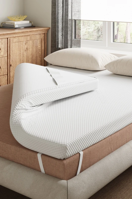 Image of VISCO THERAPY Memory Foam Mattress Topper 5000, 2" - With Cover, 4FT Small Double VT500040