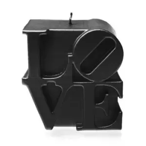 Image of Love Sign Candle &ndash; Black Metallic