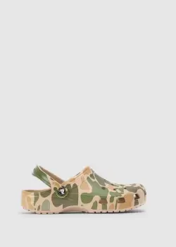 Image of Crocs Mens Classic Camo Clog In Chai/Tan