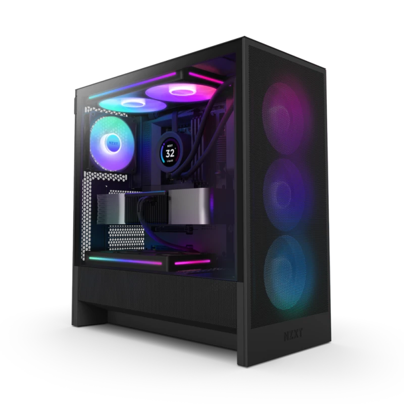 Image of NZXT H5 Flow RGB (2024) Mid-Tower Case - All Black