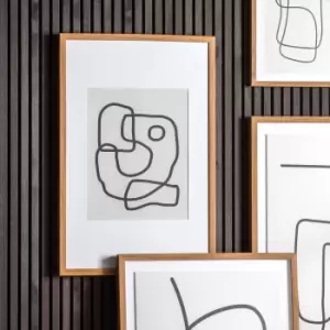 Image of Eleanor Line Drawing Framed Art Brown