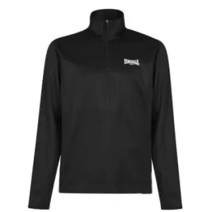 Image of Lonsdale 2S Quarter Zip Track Top Mens - Black