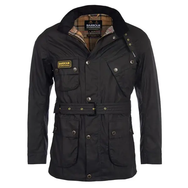 Image of Barbour International Slim International Wax Jacket - Black XL