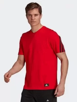 Image of adidas Sportswear Future Icons 3-stripes T-Shirt, Red, Size 2XL, Men