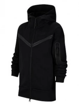 Image of Nike Older Boys Tech Fleece Full Zip Hoodie - Black