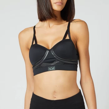 Image of Calvin Klein Performance Womens Reflective Medium Support Sports Bra - CK Black - S