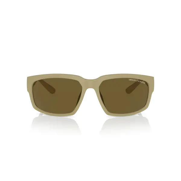 Image of Armani Exchange 0ax4142su Rectangle Sunglasses, Brown, Men Brown VZKT9 Male
