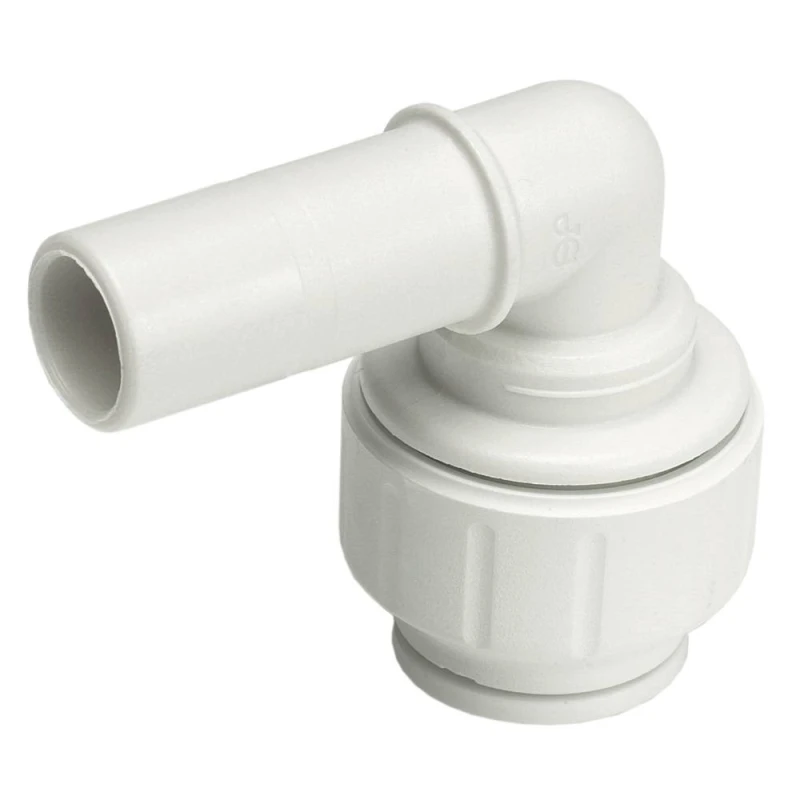 Image of John Guest Stem Elbow 15mm (Pack of 2) in White White Unisex