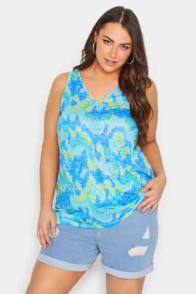 Image of Yours Vest Top Blue