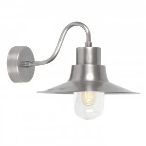 Image of 1 Light Outdoor Fisherman Dome Wall Light Antique Nickel IP44, E27