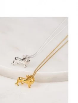 Image of By River By River Sterling Silver Brave As A Lion Pendant Necklace