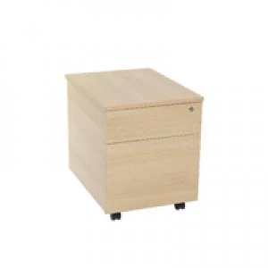 Image of Jemini 2 Drawer Warm Maple Mobile Pedestal KF73836