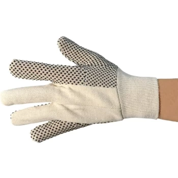 Image of P/Dot Gloves 6OZ PALM-DOTS,8OZ Bk Sz 8 Ladies K/W (PK12) - Sitesafe