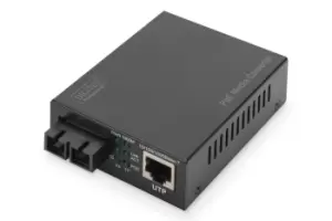 Image of Digitus Gigabit PoE media converter, RJ45 / SC, MM, PSE