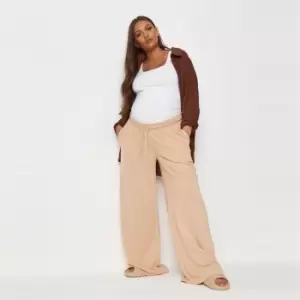Image of Missguided Maternity Wide Leg Jogger - Neutral