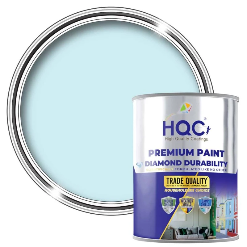 Image of HQC PAINTS Barn Paint - 20L - Best Exterior Wood Paint for Barns, Fences & Gates in Light Blue Light Blue Unisex 20L