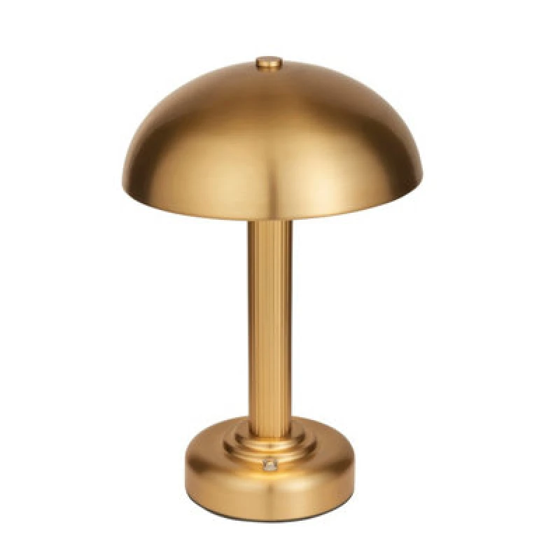 Image of Bridport Rechargeable Table Lamp Warm Brass Plate, 1x Integrated LED