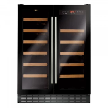 Image of CDA FWC624BL 40 Bottles Freestanding Undercounter Wine Cooler Fridge