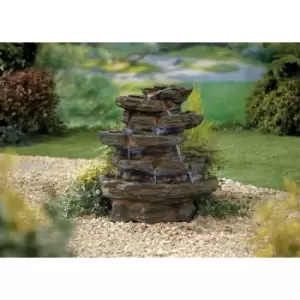 Image of Red Rock Springs LED Natural Garden Water Feature Stone Effect - Easy Fountain