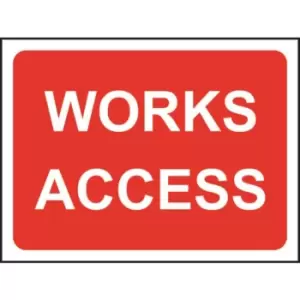 Image of 600 X 450MM Temporary Sign & Frame - Works Access