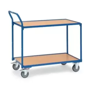 Image of Fetra Table Top Cart With 2 Shelves 1000 x 600mm - Angled Handle